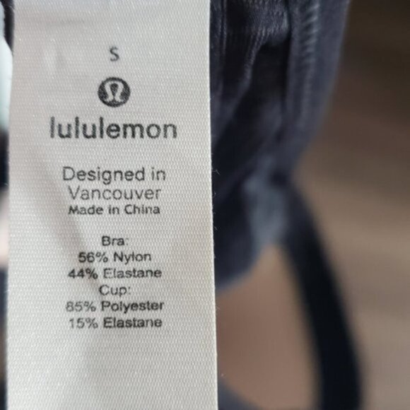 Lululemon Shadow Mesh Leaf Bra black muse size S - Picture 4 of 4